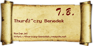 Thuróczy Benedek névjegykártya